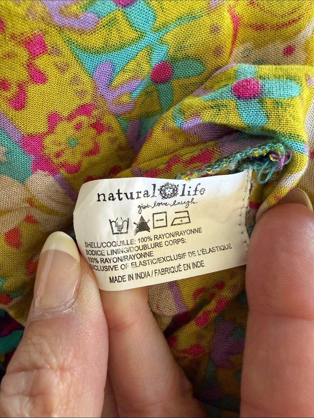 Natural Life Boho Flowy Patchwork Tank Top Medium Multicolor Floral - Picture 9 of 9